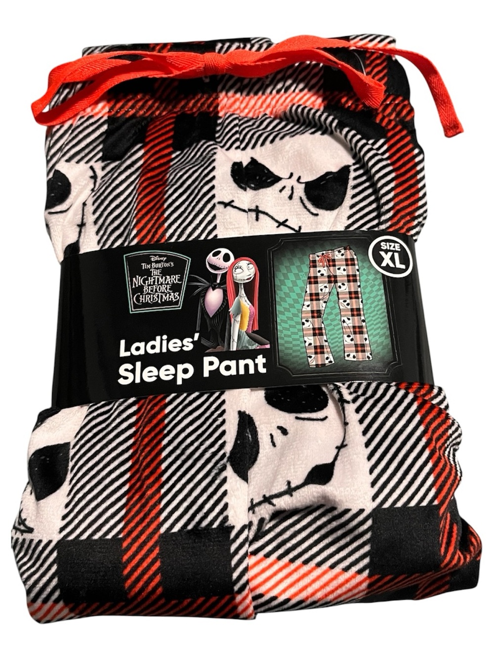 Disney Nightmare Before Christmas Ladies' Sleep Pants - Black, White, Red